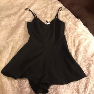 Black formal romper